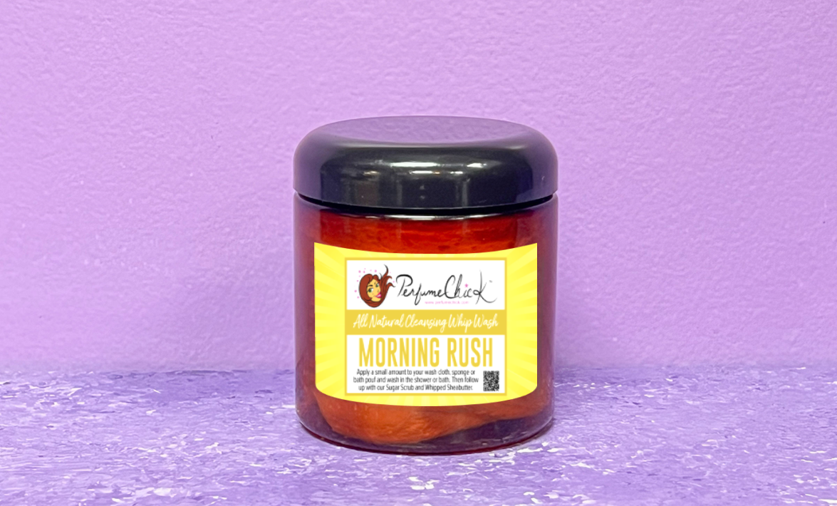 ALL NATURAL CLEANSING WHIP WASH (MORNING RUSH) !!    8oz. Jar      (WHIPPED CREAM SOAP) image 0